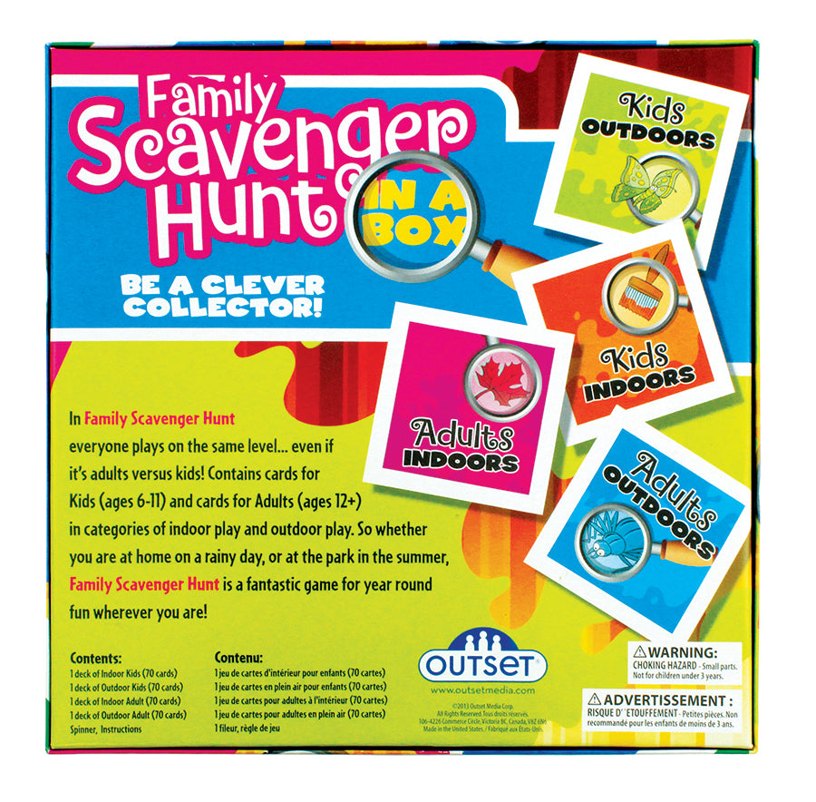 Family Scavenger Hunt in a Box – Indoor & Outdoor Adventure Game