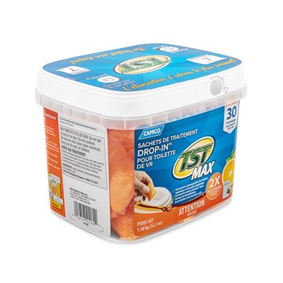 Easy-to-use RV waste tank drop-ins with fresh citrus scent