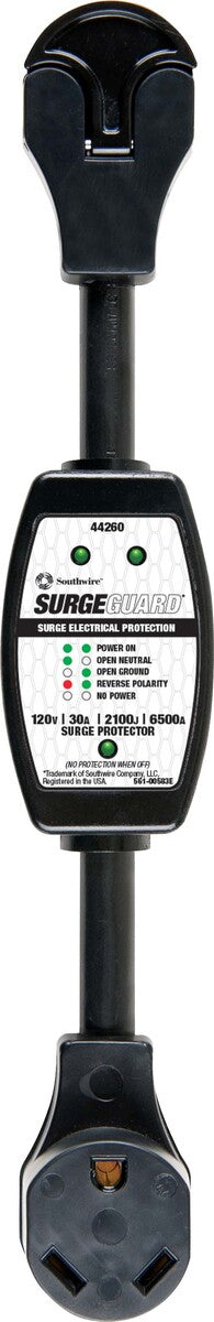 TRC Surge Guard Portable Power Protector 30 Amp in use with an RV.