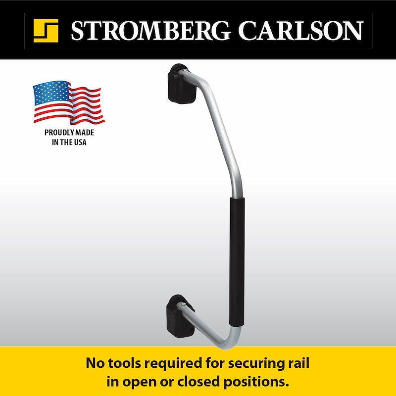 Stromberg Carlson Lend-A-Hand RV Step Rail – Folding Assist Handle (Black or White)
