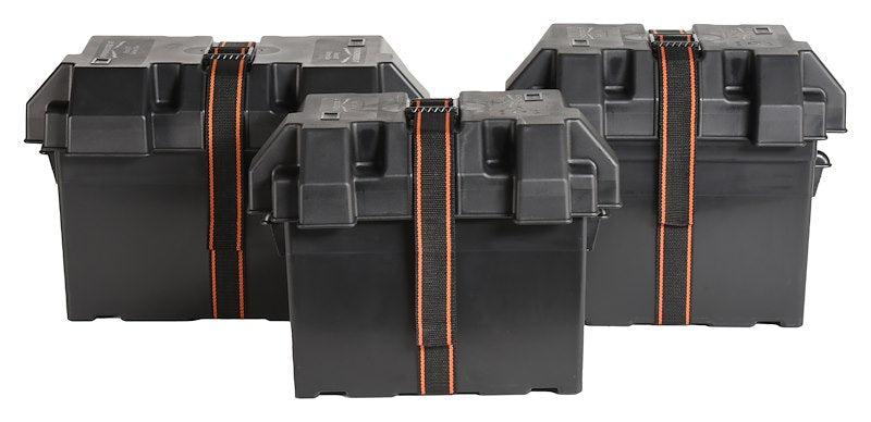 RV Battery Box – Group 24 Strap-Style with Lid & Mounting Kit (Vented)