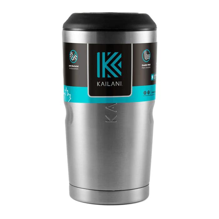 Kailani WAILEA 4-in-1 Can Insulator - Stainless Steel with Sure-Grip
