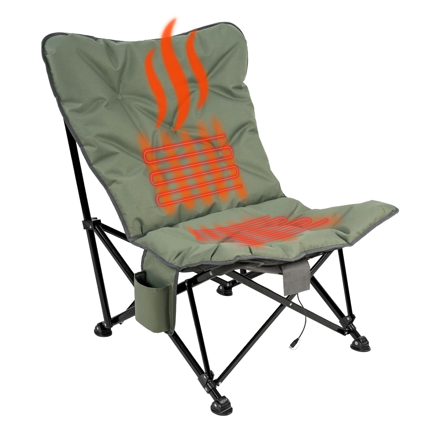 Portable Kuma Aurora Heated Chair with adjustable heat settings and power bank.