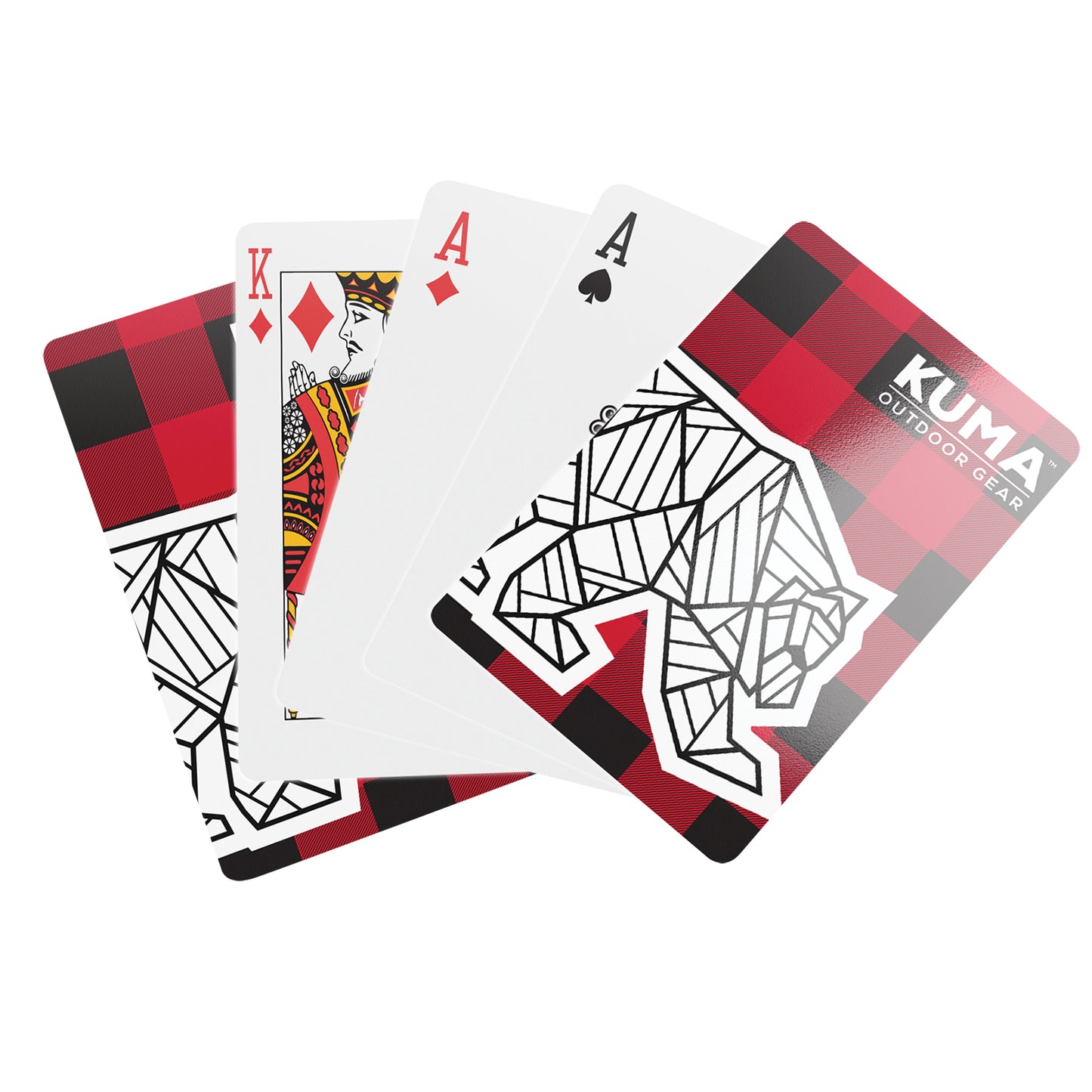Kuma Playing Cards in a classic design, ideal for camping trips, RV adventures, and family game nights.