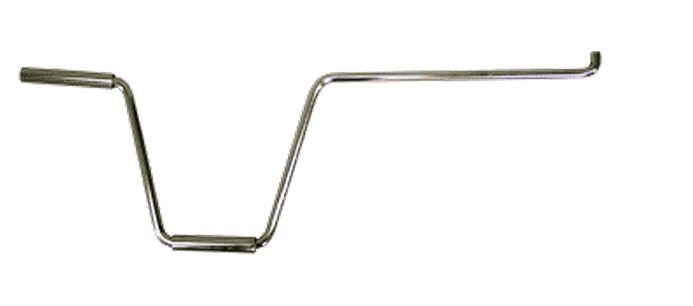 “Chrome hook-style crank handle for old style J Drive scissor jack”