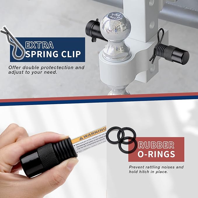 chrome trailer hitch lock with 5/8 inch receiver pin