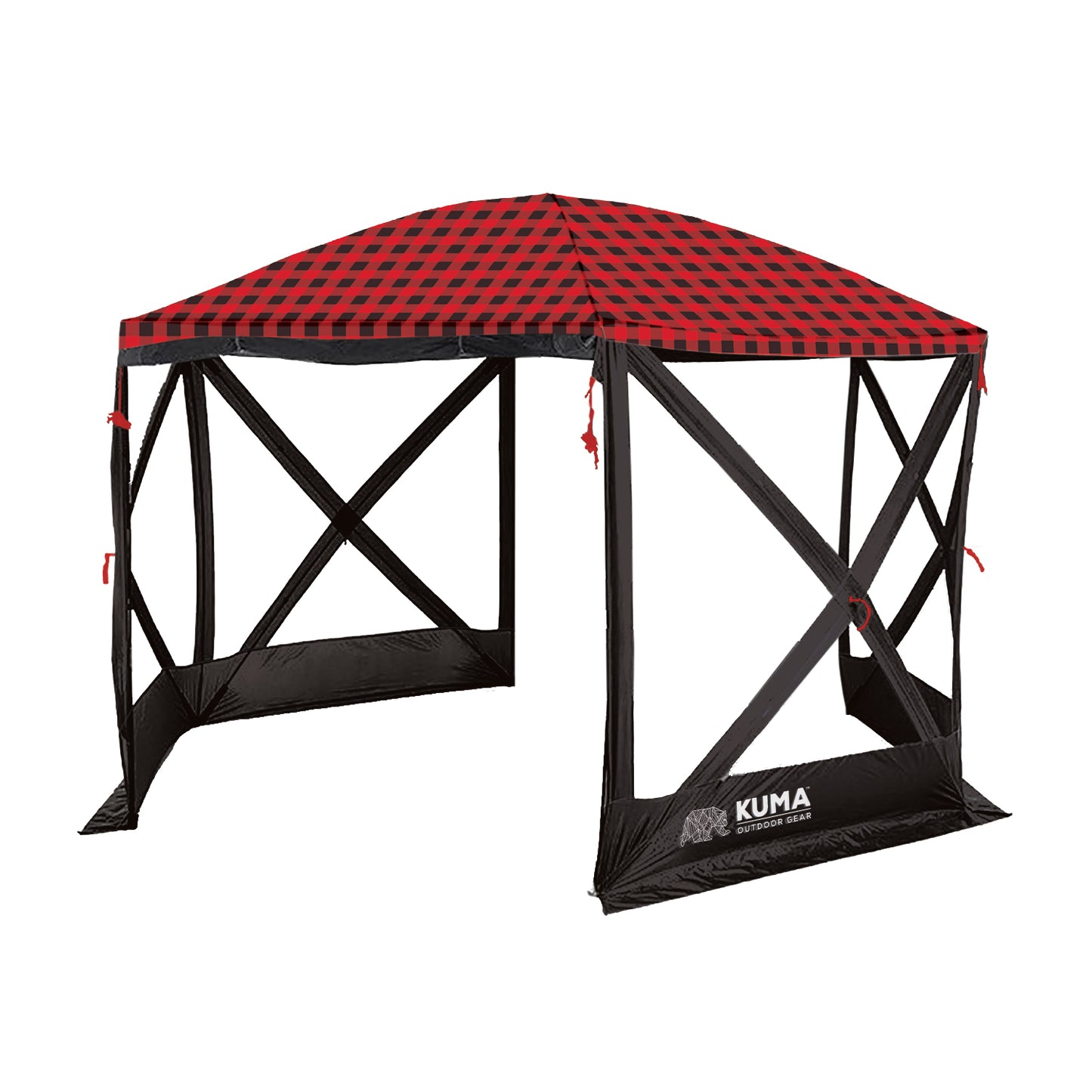 Kuma Super Bear Den Deluxe Gazebo – 2025 model with roll-up walls and UV protection.