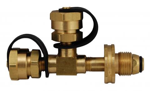 Propane Tee Style Adapter Fitting Marshall Excelsior 06-0241