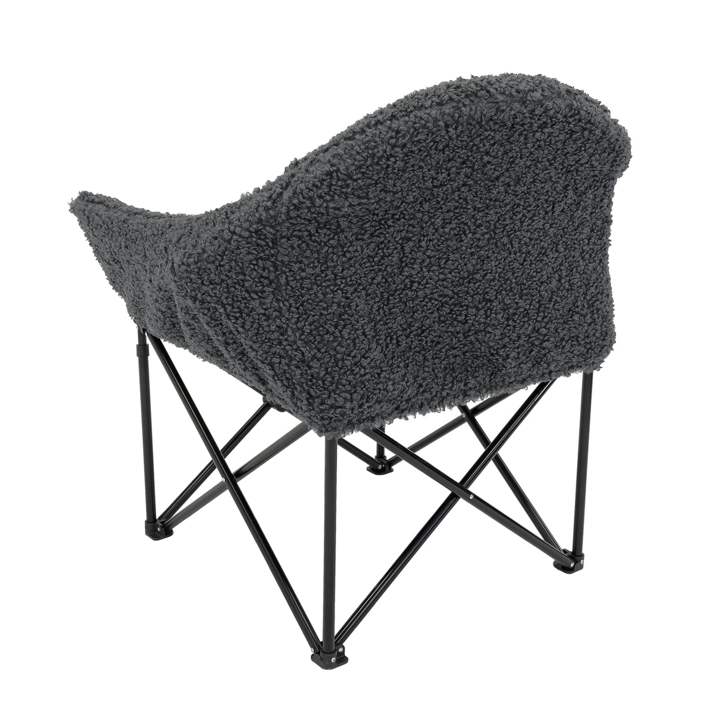 Cozy fleece-style chair cover for camping and RV chairs