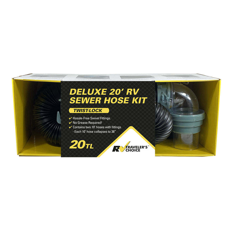 RV Care Deluxe 20' Duraflex RV Sewer Hose Kit – Flexible & Durable