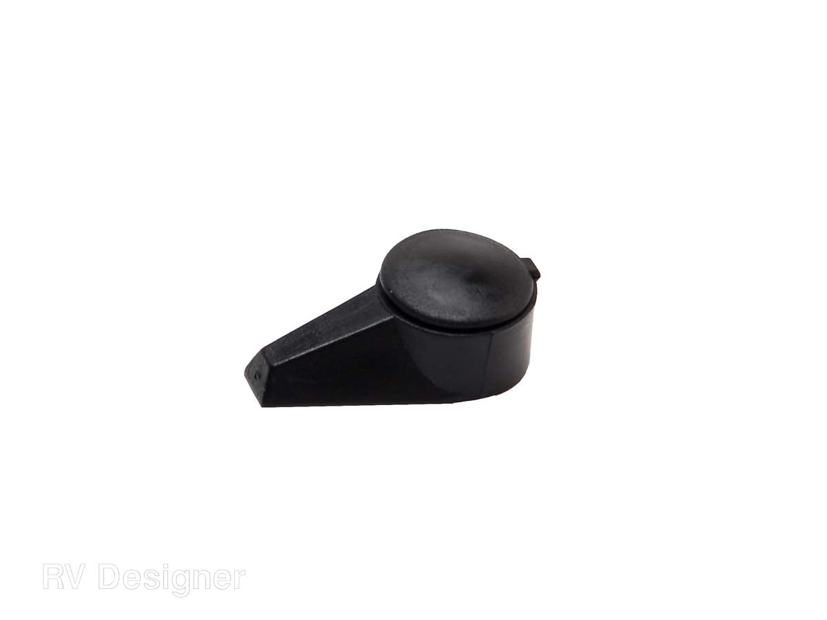 Shower Door Catch - Black Plastic