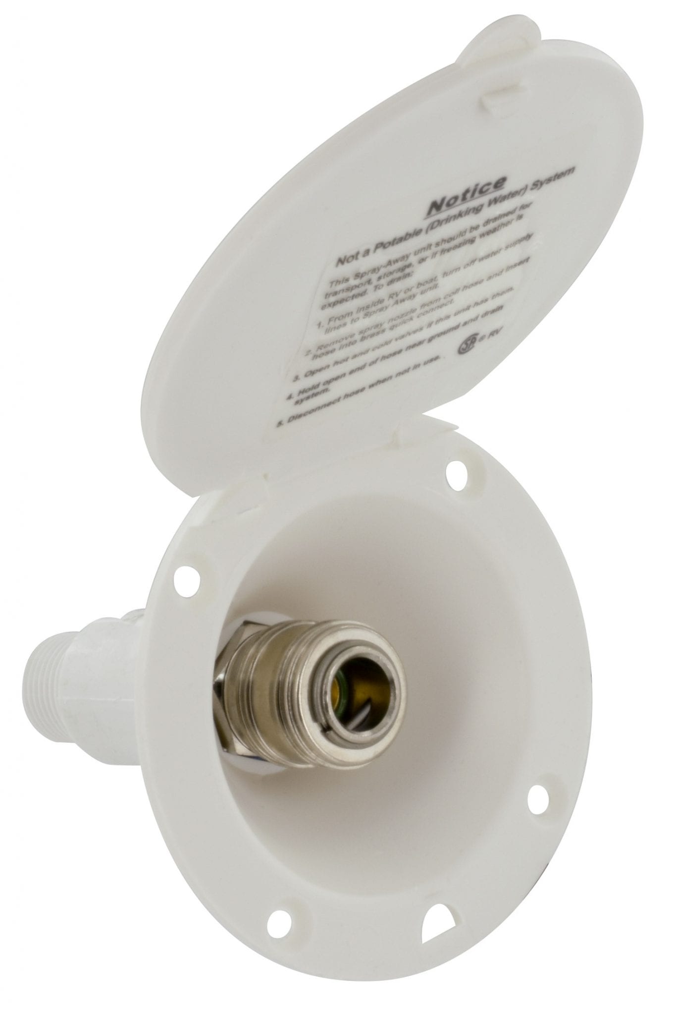 Spray Port w/ Quick Connect - White