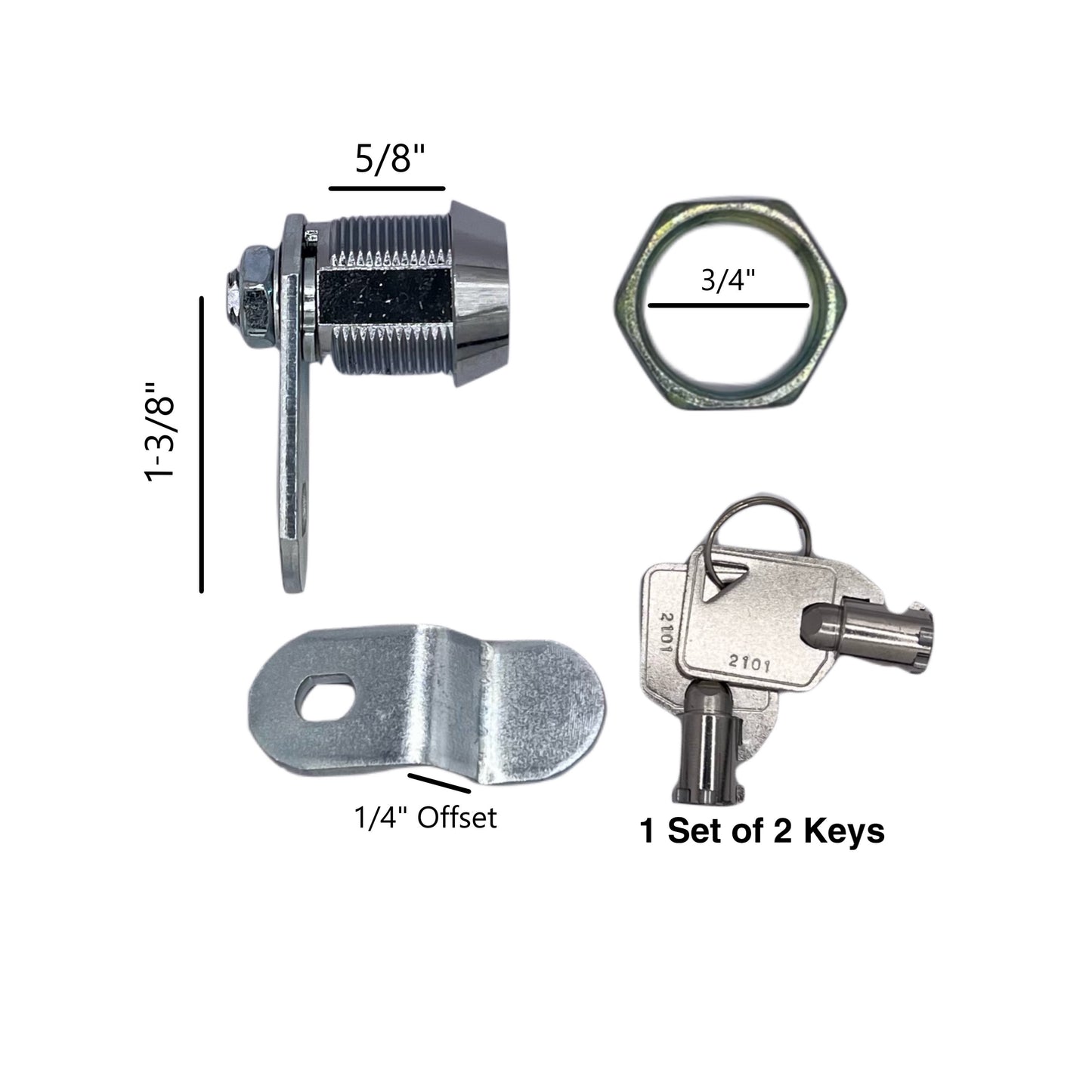 5/8" Lock Cylinder - Pack of 4