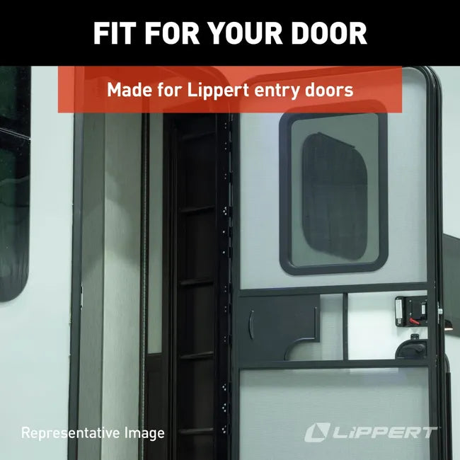 Lippert 90-2820 RV Entry Door Friction Hinge Kit – White, 5-Leaf