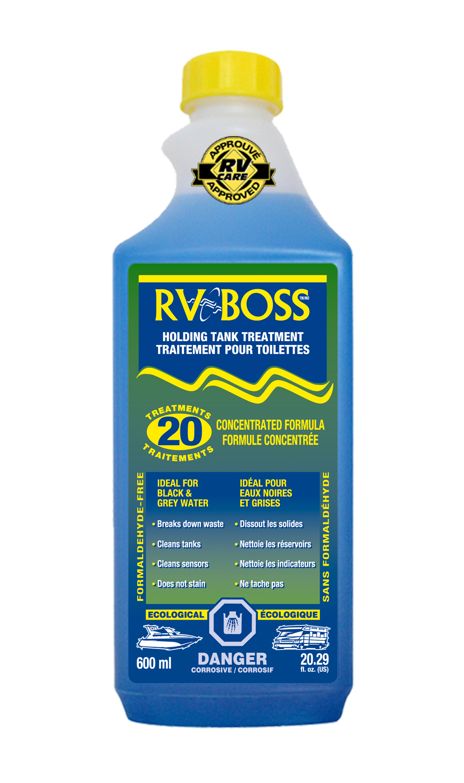 RV-BOSS Concentrated Wastewater Tank Treatment 600ml for RV and marine use