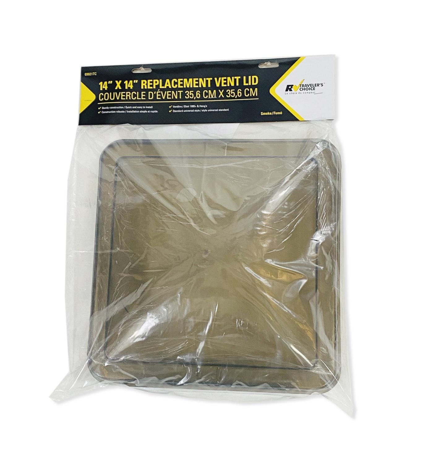 Roof Vent Lid For 14 Inch x 14 Inch - Smoke