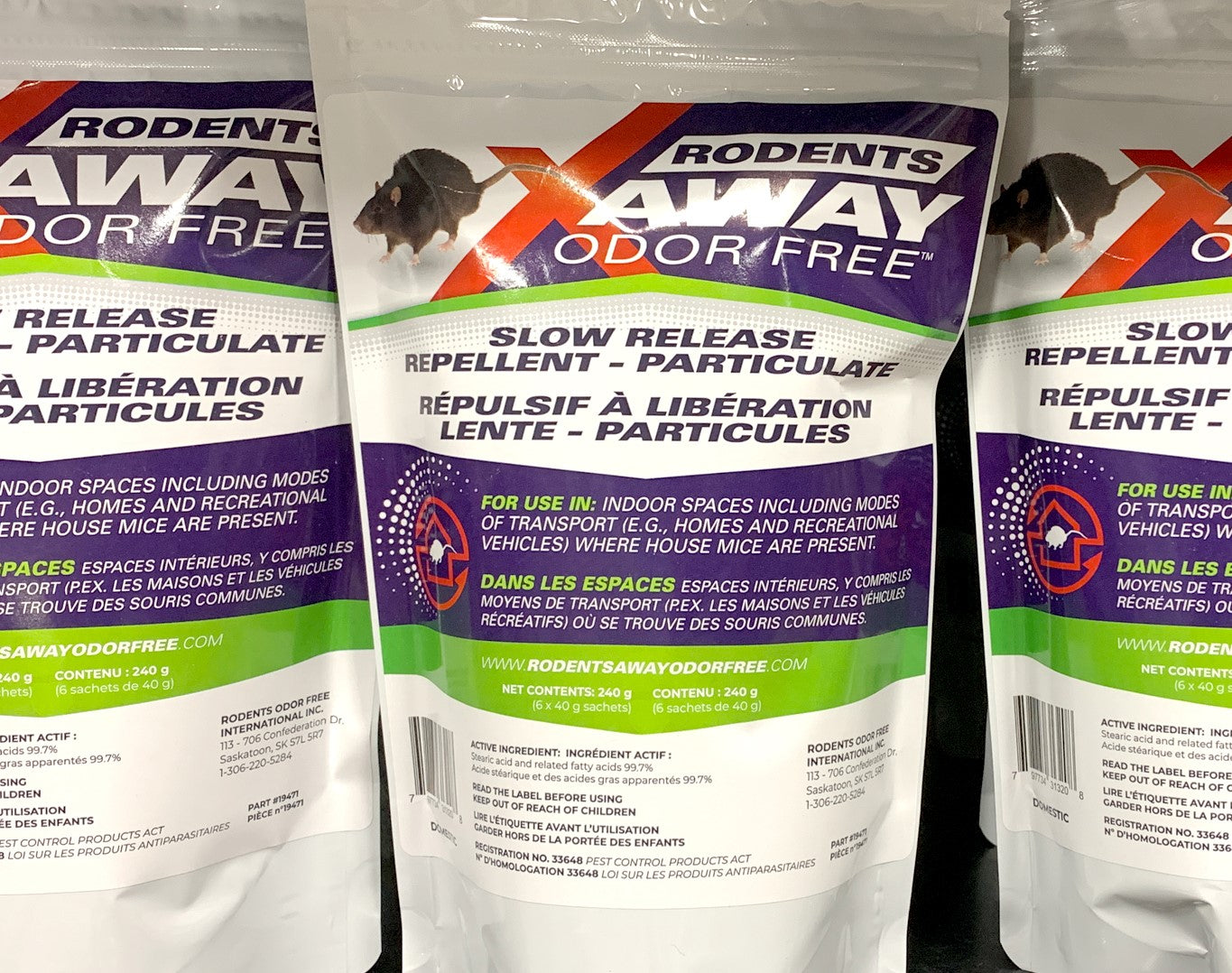 Rodents Away Odor Free Slow Release Mouse Repellent – 40g 6-Pack