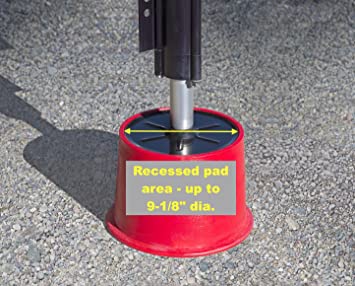 Close-up of the lipped edge on the Andersen Trailer Jack Block