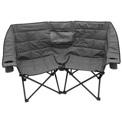 Relax with the Kuma Kozy Bear Chair, a 2-person camping chair featuring a built-in cooler.
