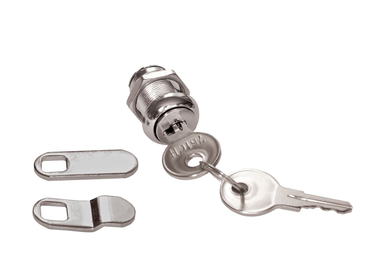RV Designer chrome RV compartment cam lock 1‑1/8 inch