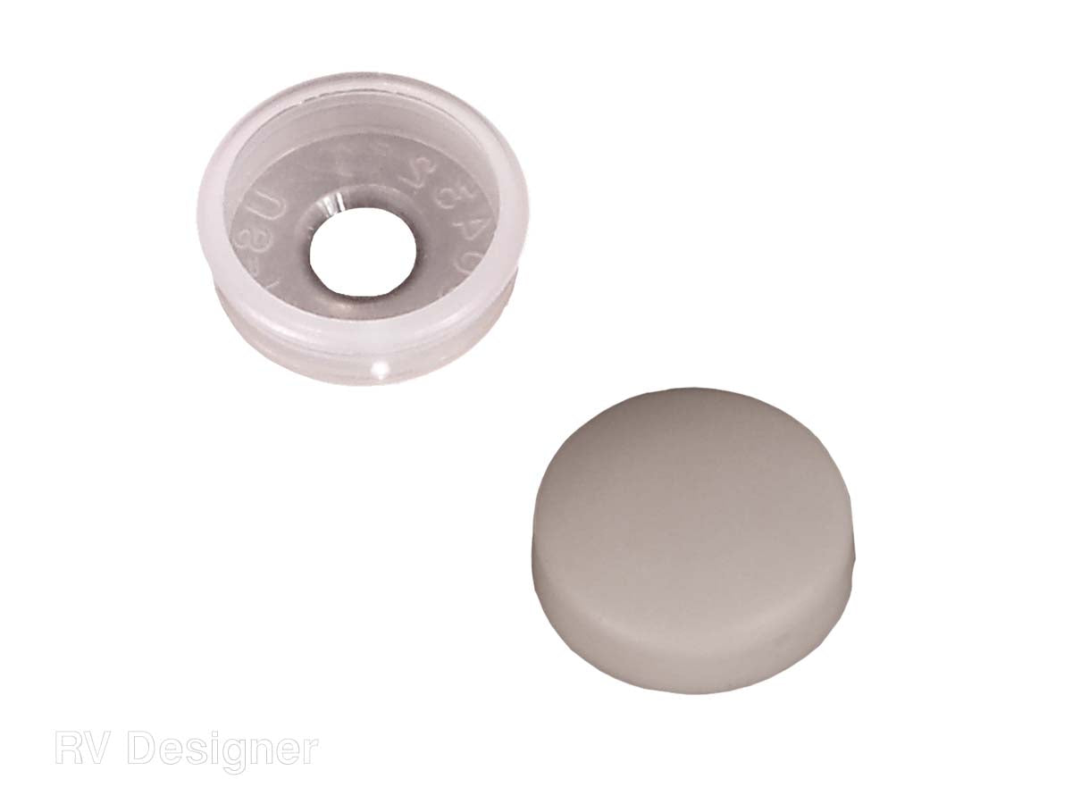 RV Designer 20-0901 white round screw covers set of 14