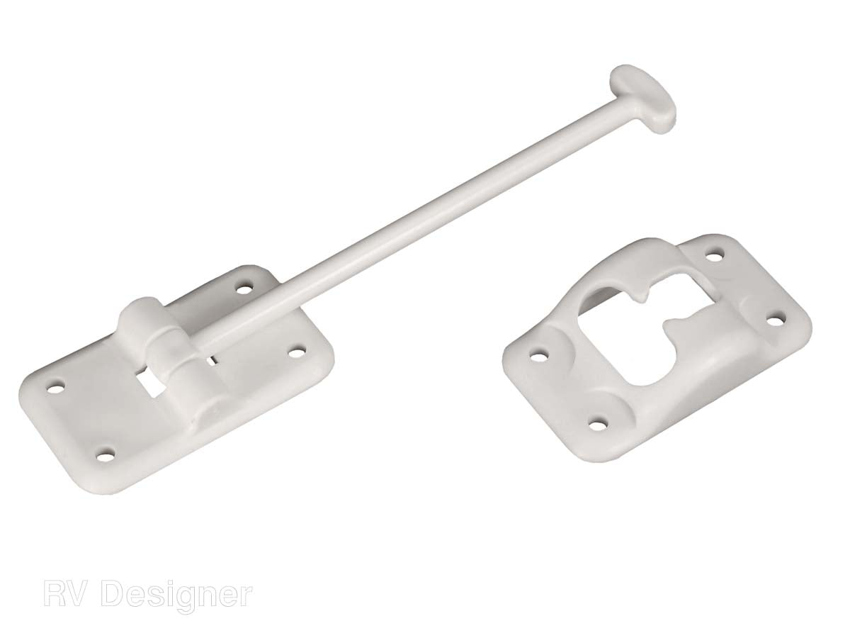 RV Designer white T‑style 6 inch entry door holder