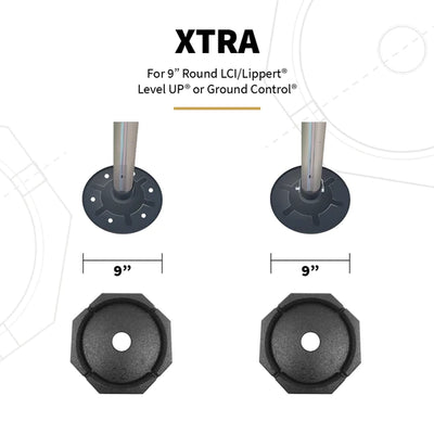 Permanent rubber jack pads for fifth wheels and toy haulers