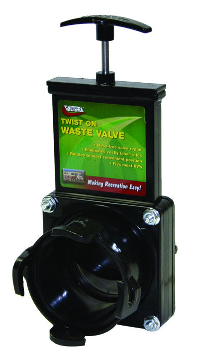 Twist-On Waste Valve For RV Black Water System