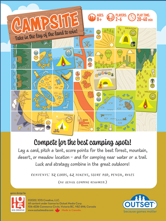 Campsite Card Game - Strategic Camping Fun for All Ages