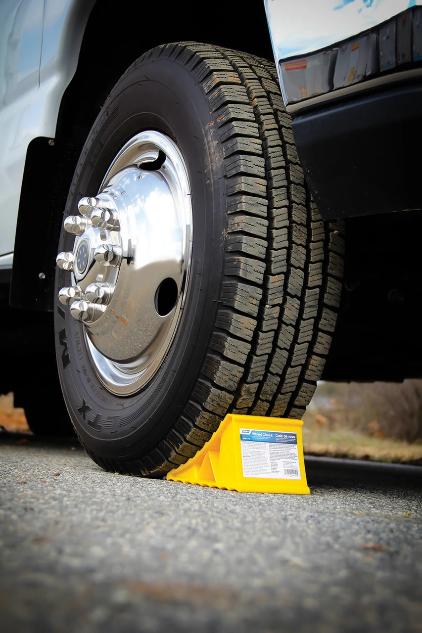Camco Yellow RV Wheel Chock for Tires Up to 26 Inch