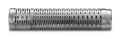 A close-up of the Oval Expanding Tube Smoker, showing its metallic, ribbed design.