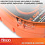 Orange protective cover for RV power and lighting equipment with Arcon branding.