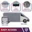 Full weatherproof RV cover with straps and buckles