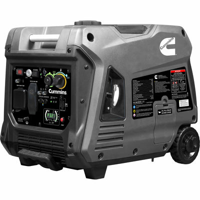 Gas and propane fuel ports on the Cummins ONAN P4500iDF generator