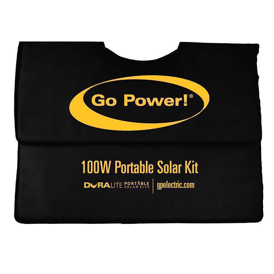 Go Power! GP‑DURALITE‑100 + GP‑DURALITE‑100E 200W Portable Solar Bundle – Foldable RV Solar Charging System