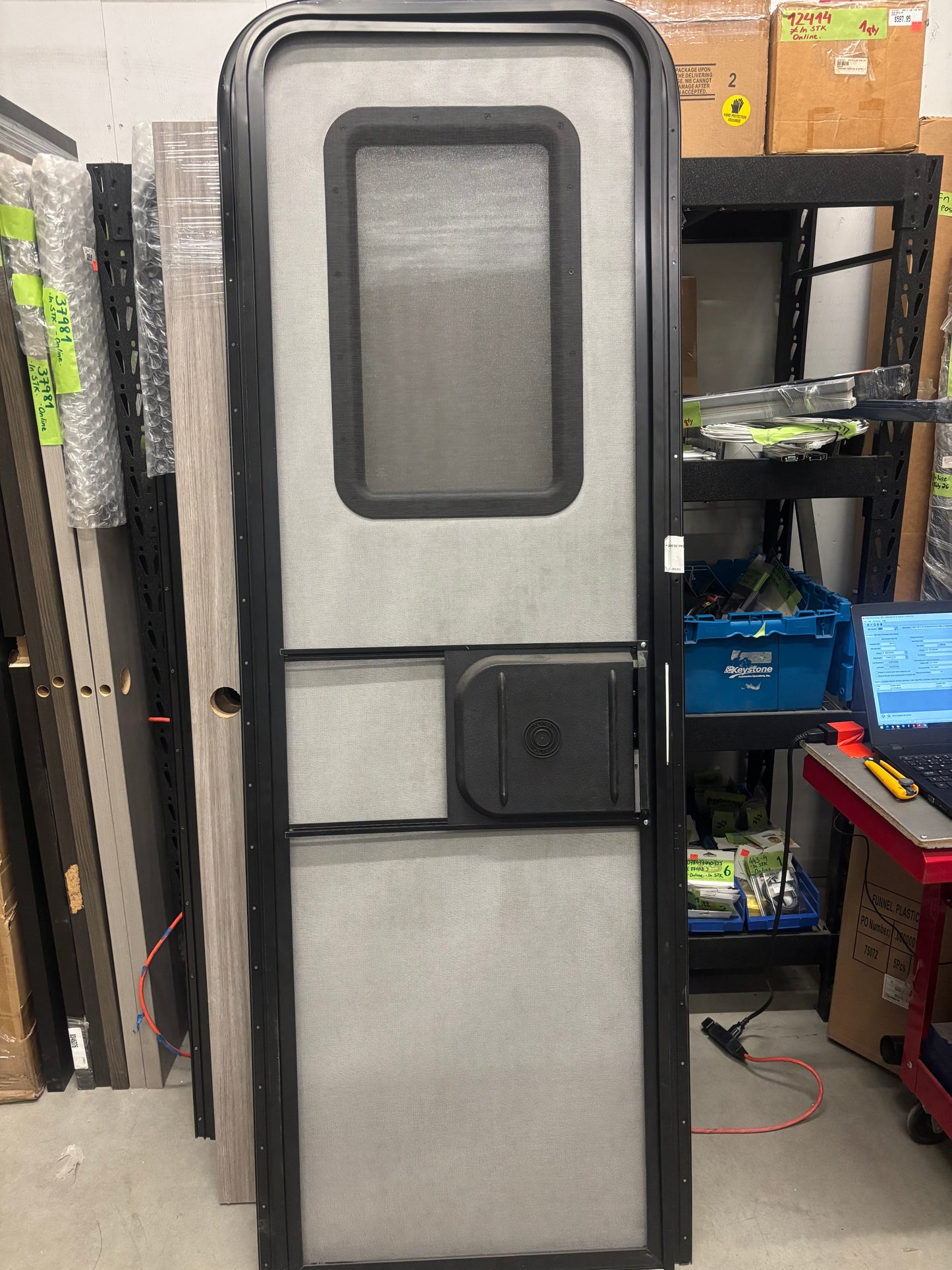 Travel Trailer Entry Door (Power White) - 80" x 26"