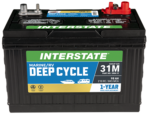 Interstate SRM-31 Deep Cycle RV Battery – High Capacity Group 31M