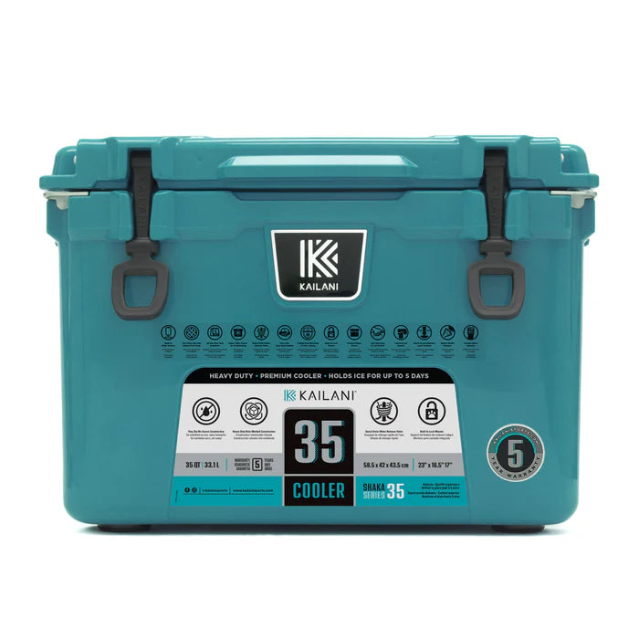 KAILANI SHAKA 35 Rotomolded Cooler – 35 Qt, Rugged Design, Long-Lasting Ice Retention
