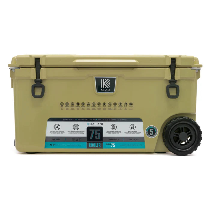 KAILANI SHAKA 75 Wheeled Hard Cooler - Heavy-Duty & Bear-Resistant