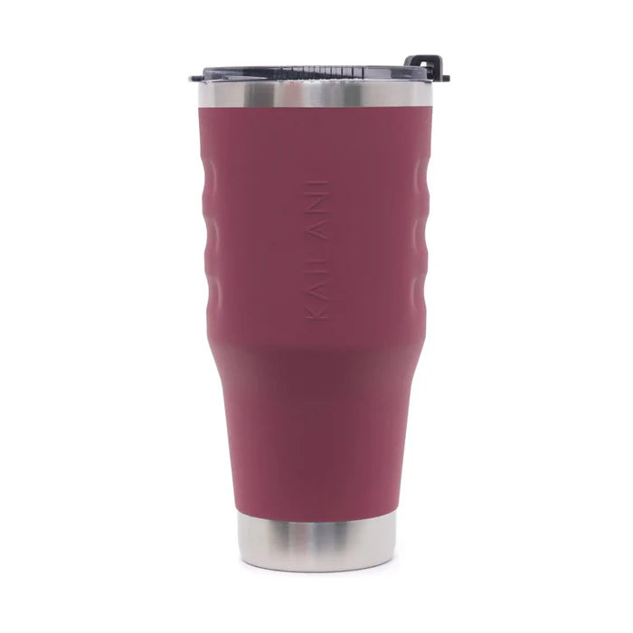 Side view of Kailani KONA Tumbler showing sleek design and log