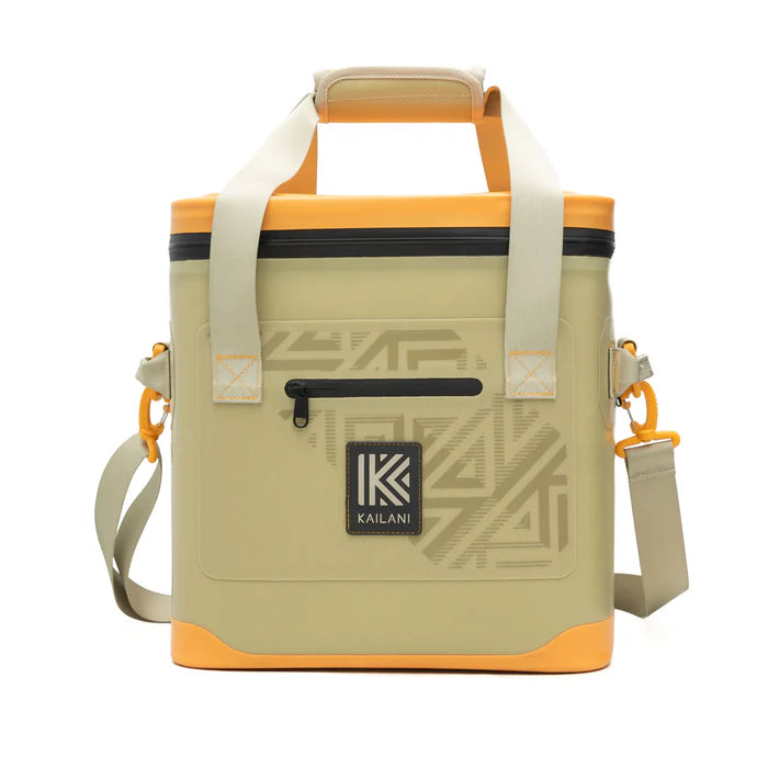 Kailani Kukui 20-Can Soft Cooler – Tan/Orange, Lightweight & Leakproof