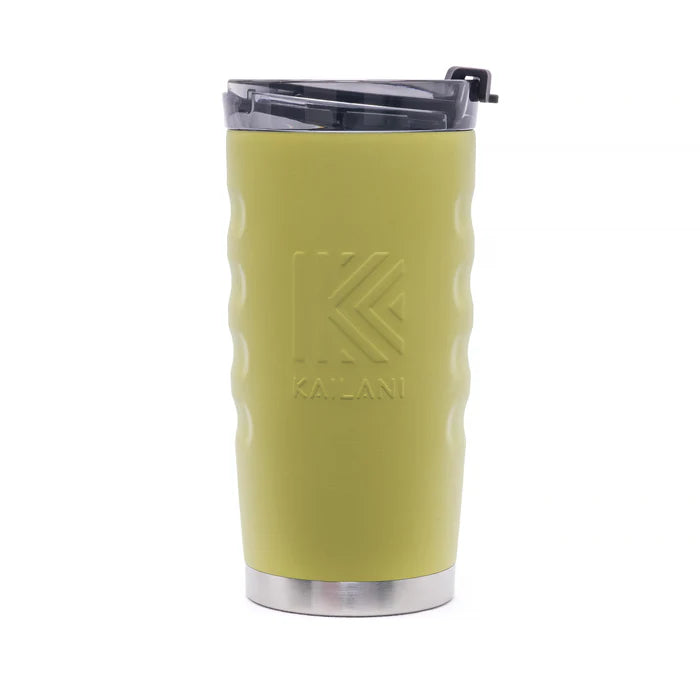 Dune tumbler with a textured surface and silver base on a white background
