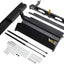 A black Lippert Components Lift Assist Kit Narrow 26-29.9", including various mounting brackets, rods, and hardware components.