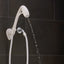 RV shower head with SmartPause shut-off valve and adjustable mount