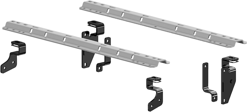 Custom-fit PullRite ISR fifth wheel base rails and brackets 2004–2014 F-150