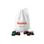 Qwirkle game set with wooden tiles, drawstring bag
