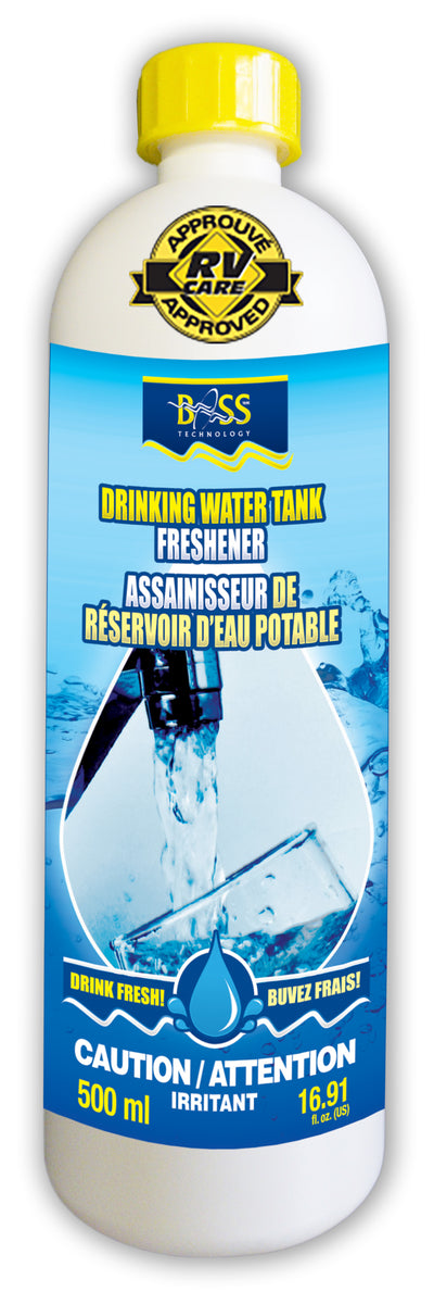 RV-Boss Drinking Water Tank Freshener 500ml bottle for RV and marine use