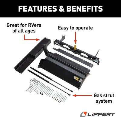 Lippert Solid Step Lift Assist Kit – Narrow (Fits 25"-28.9")