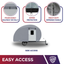 Zipper access panel on teardrop trailer RV cover