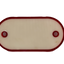 Universal red oblong reflector with 2 mounting holes
